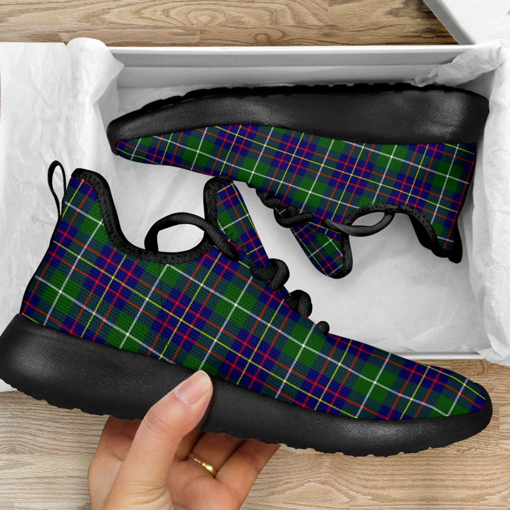 Inglis Modern Tartan Plaid Mesh Knit Sneakers