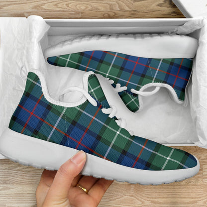 Davidson of Tulloch Tartan Plaid Mesh Knit Sneakers