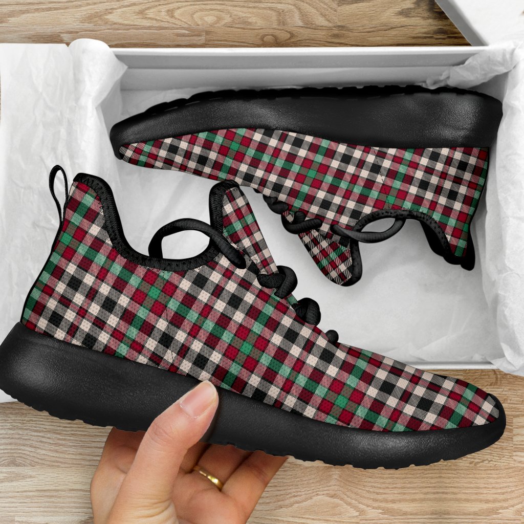 Borthwick Dress Ancient Tartan Plaid Mesh Knit Sneakers