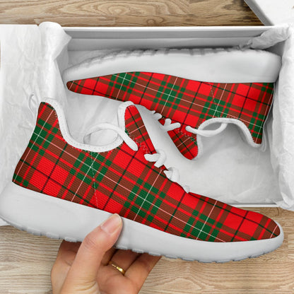 MacAulay Modern Tartan Plaid Mesh Knit Sneakers