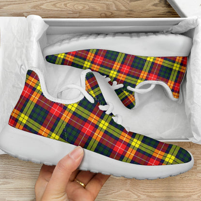 Buchanan Modern Tartan Plaid Mesh Knit Sneakers