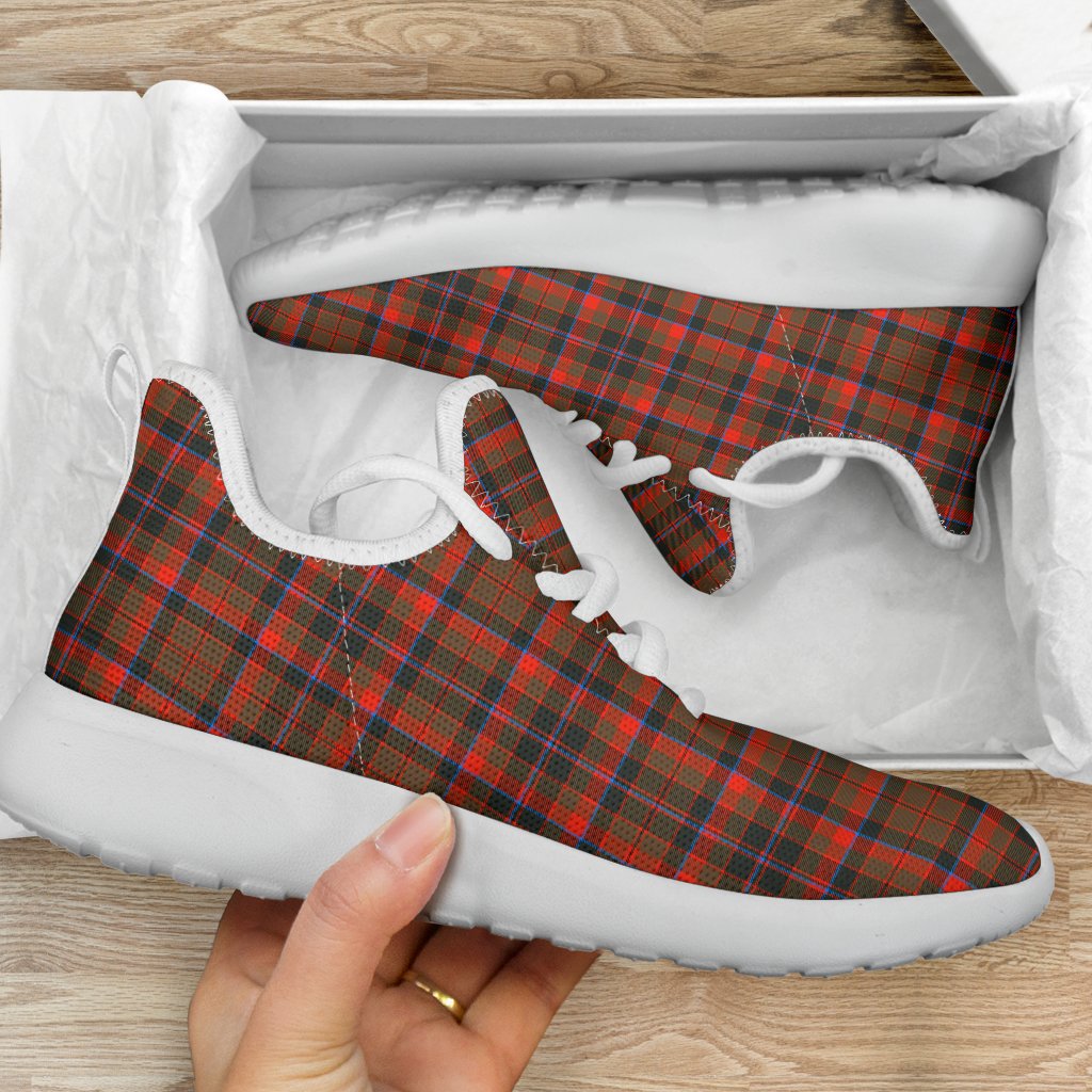 Cumming Hunting Weathered Tartan Plaid Mesh Knit Sneakers