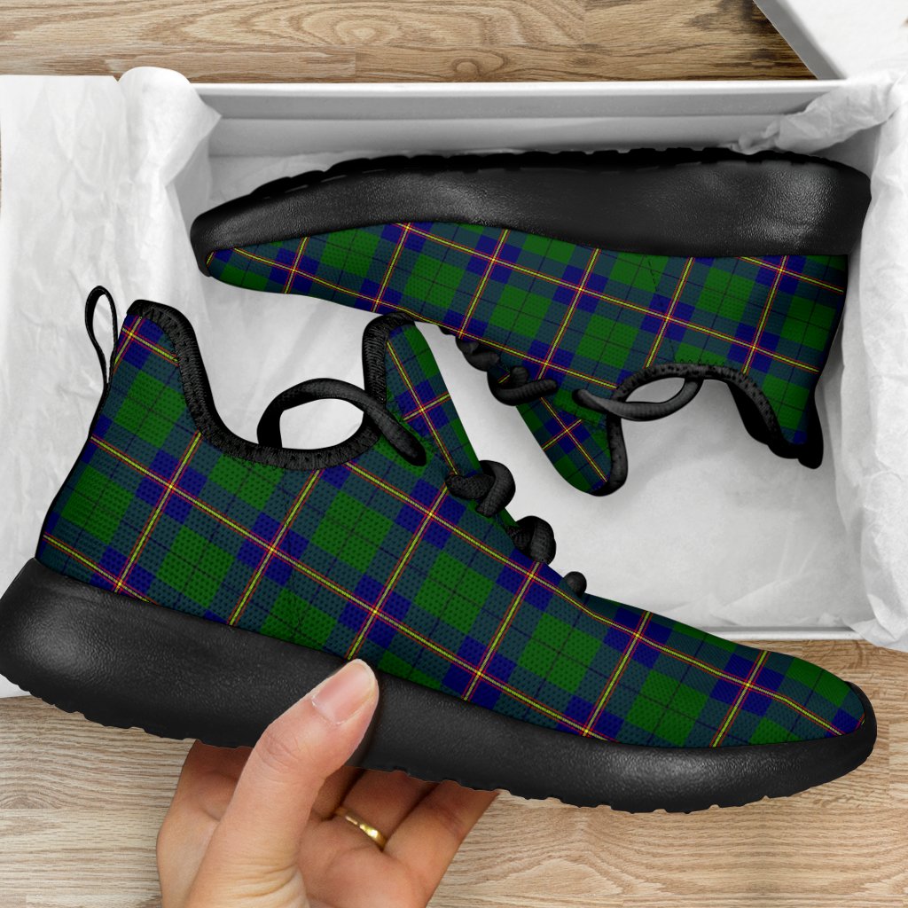 Carmichael Modern Tartan Plaid Mesh Knit Sneakers