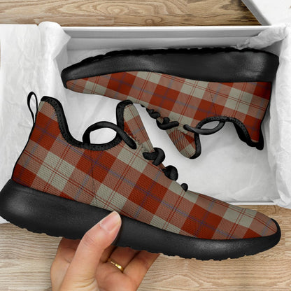 Davidson Dress Dancers Tartan Plaid Mesh Knit Sneakers