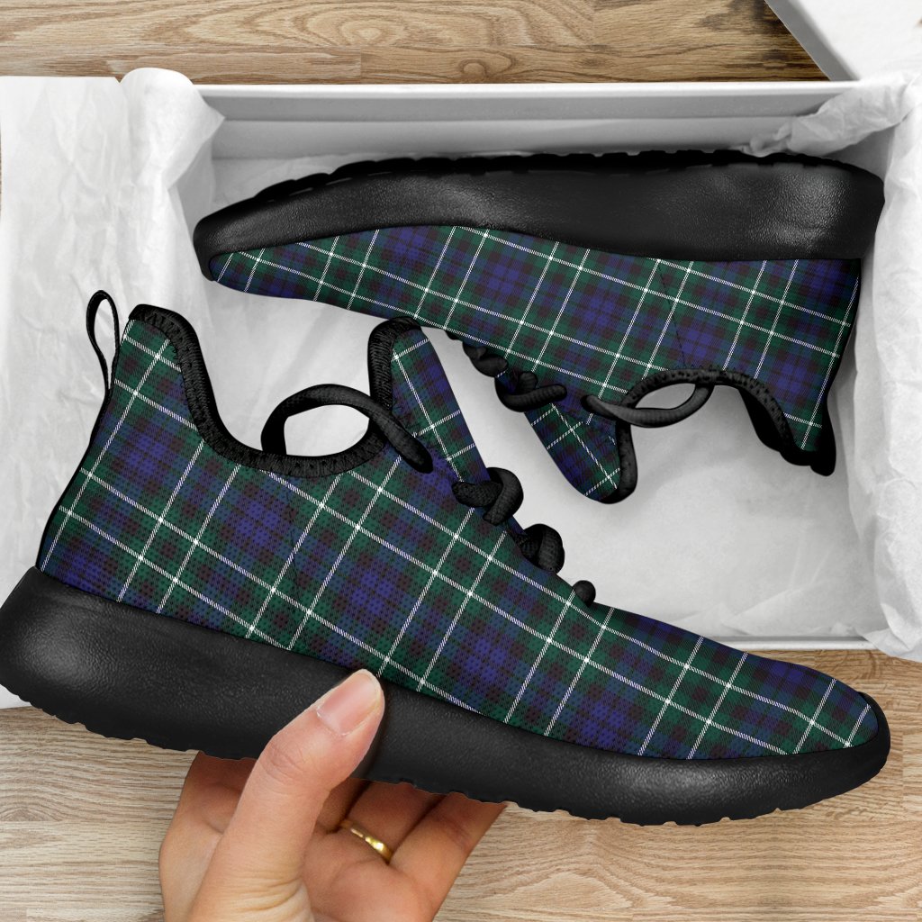 Graham of Montrose Modern Tartan Plaid Mesh Knit Sneakers