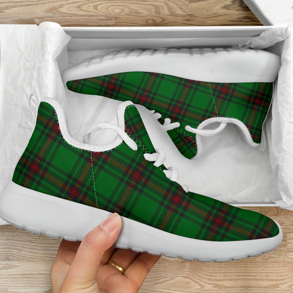 Fife District Tartan Plaid Mesh Knit Sneakers