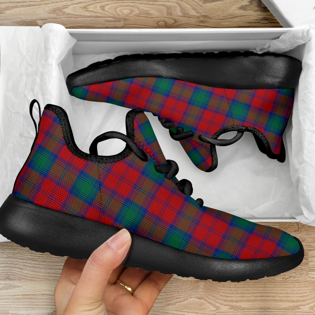 Lindsay Modern Tartan Plaid Mesh Knit Sneakers