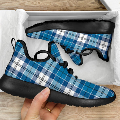 Roberton Tartan Plaid Mesh Knit Sneakers