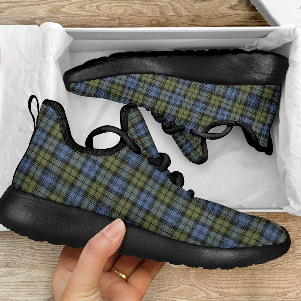 Campbell Faded Tartan Plaid Mesh Knit Sneakers