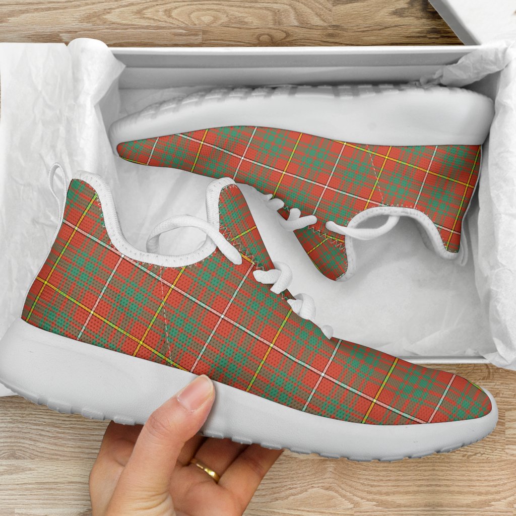 Bruce Ancient Tartan Plaid Mesh Knit Sneakers