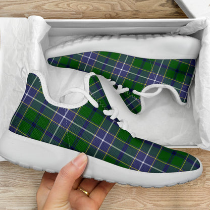 Wishart Hunting Modern Tartan Plaid Mesh Knit Sneakers