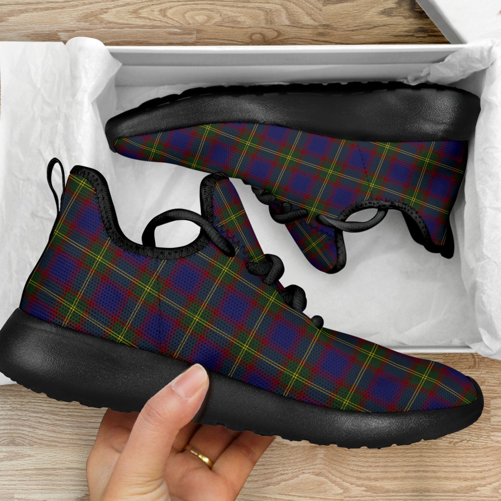 Durie Tartan Plaid Mesh Knit Sneakers