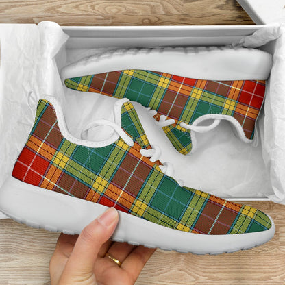 Buchanan Old Sett Tartan Plaid Mesh Knit Sneakers