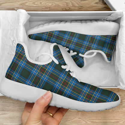 Cockburn Modern Tartan Plaid Mesh Knit Sneakers