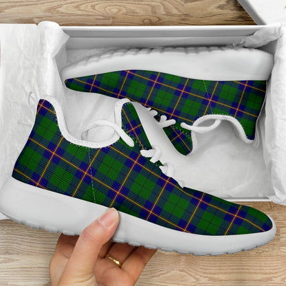 Carmichael Modern Tartan Plaid Mesh Knit Sneakers