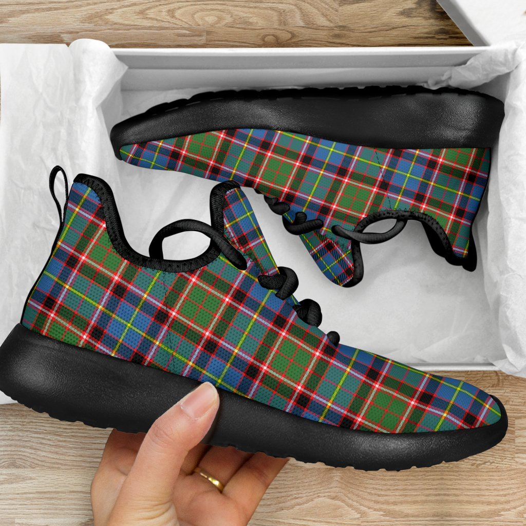 Aikenhead Tartan Plaid Mesh Knit Sneakers