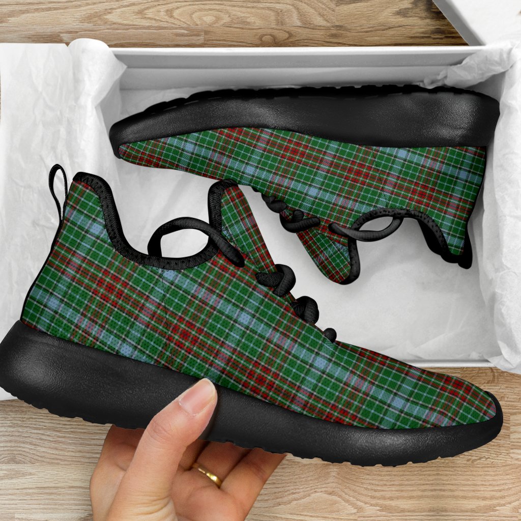 Gayre Tartan Plaid Mesh Knit Sneakers