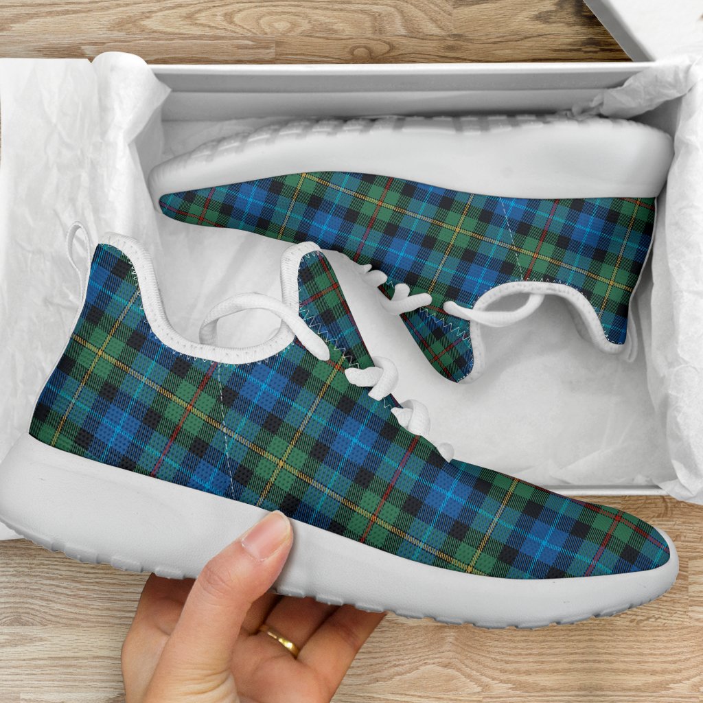 Smith Ancient Tartan Plaid Mesh Knit Sneakers