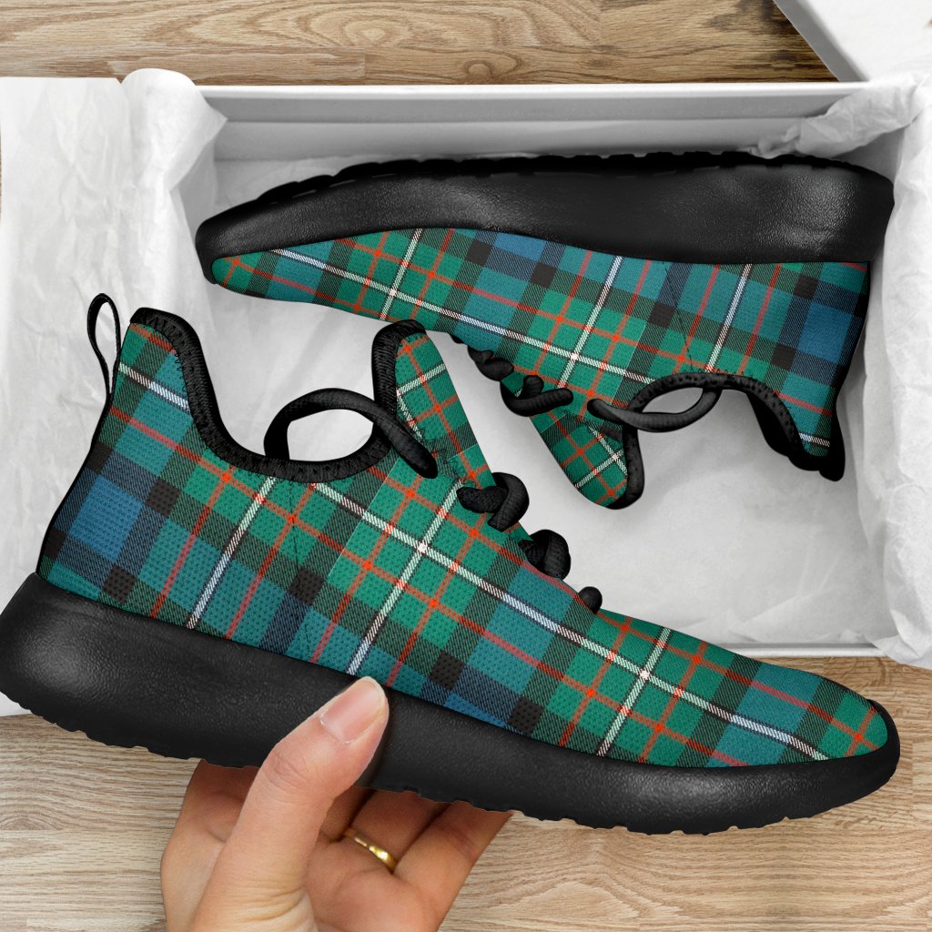 FERGUSON ANCIENT Tartan Plaid Mesh Knit Sneakers