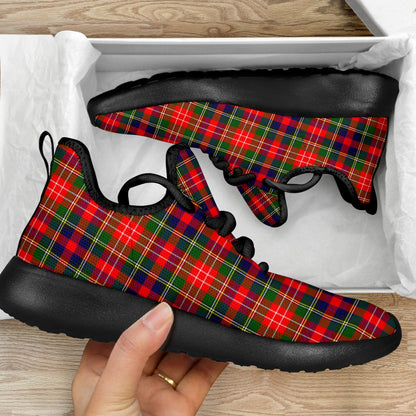 Christie Tartan Plaid Mesh Knit Sneakers