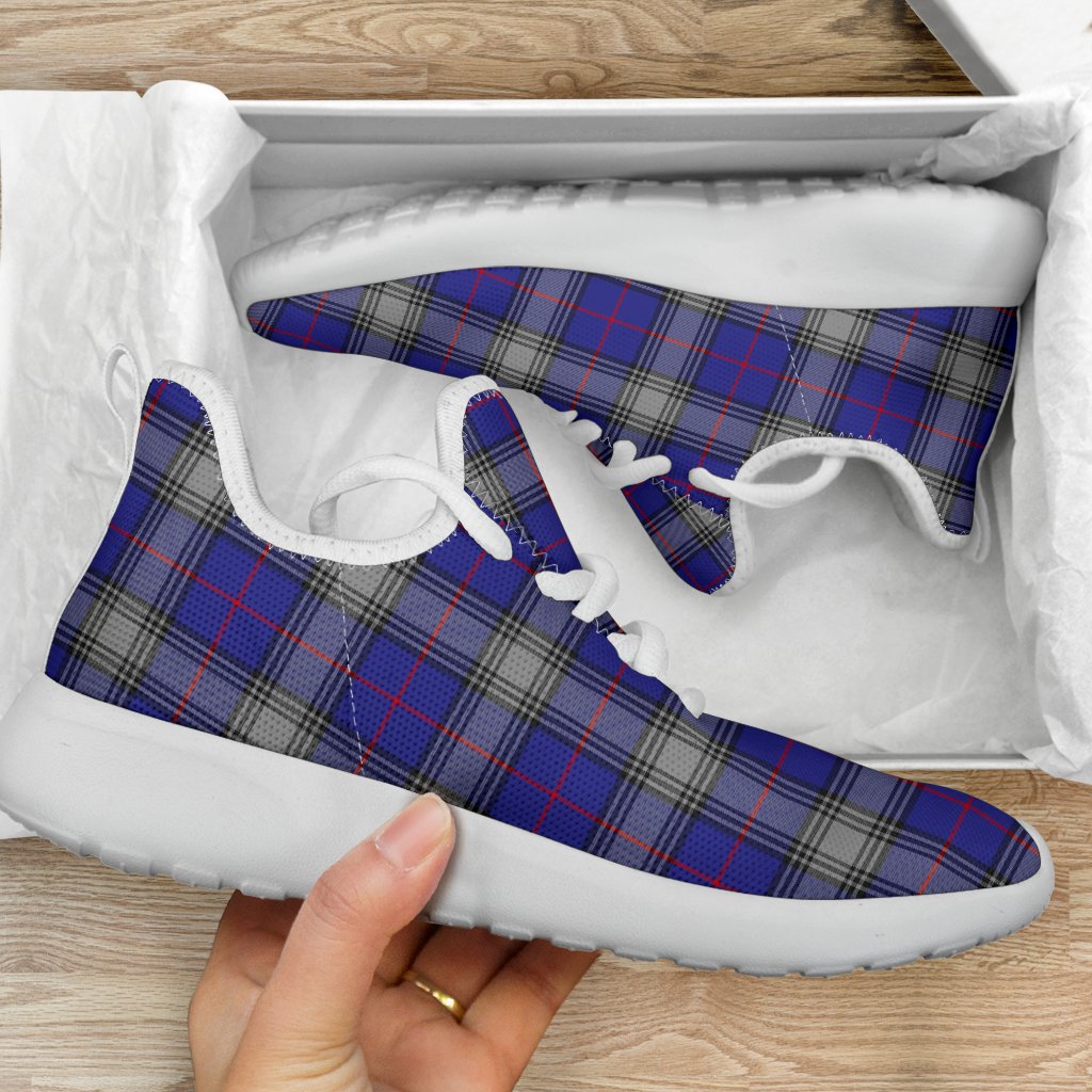 Kinnaird Tartan Plaid Mesh Knit Sneakers