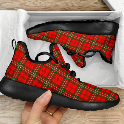 Scott Modern Tartan Plaid Mesh Knit Sneakers