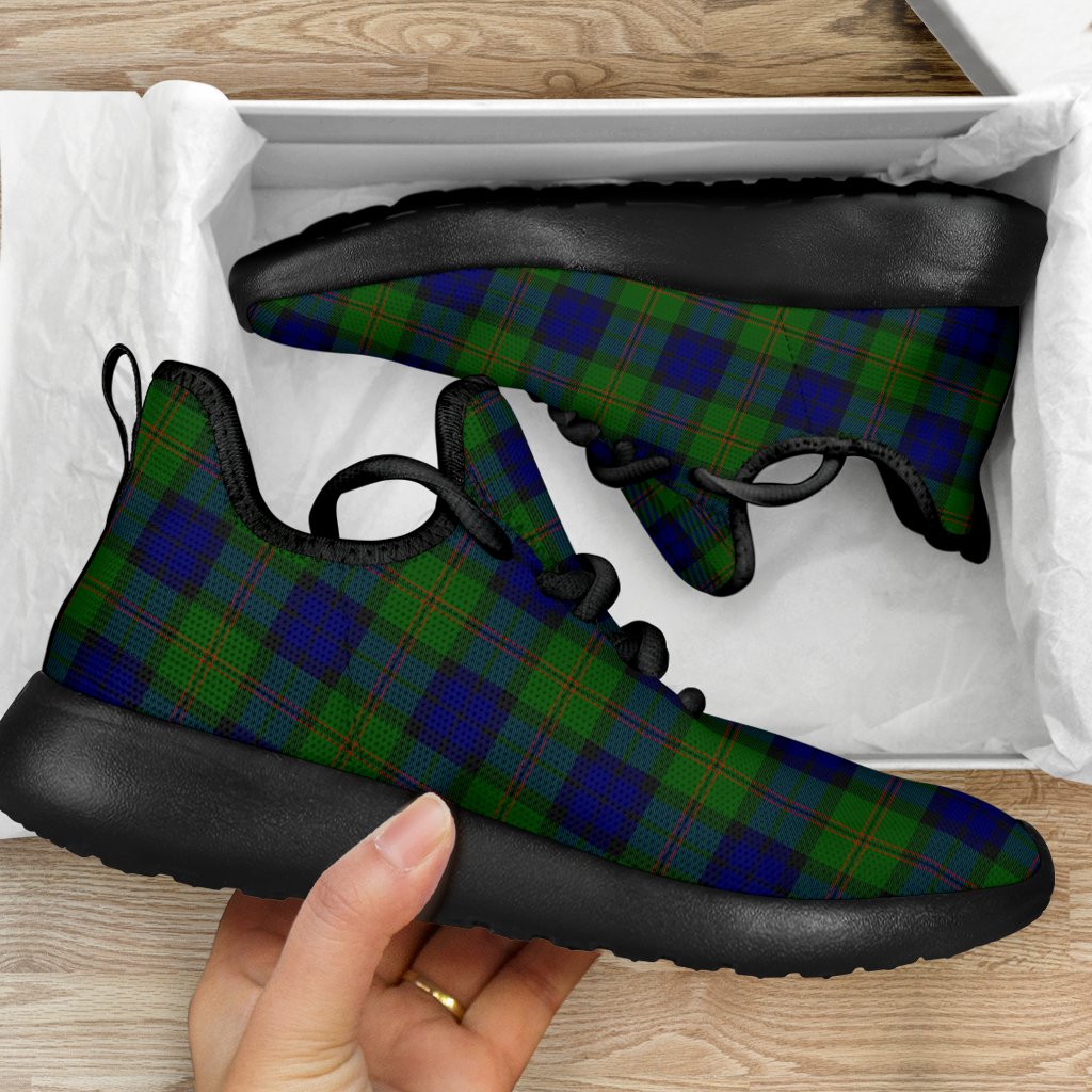 Dundas Modern Tartan Plaid Mesh Knit Sneakers