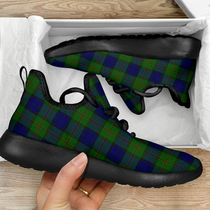 Dundas Modern Tartan Plaid Mesh Knit Sneakers