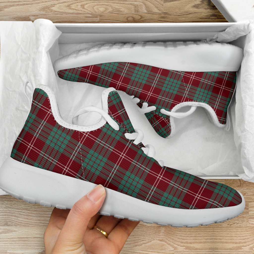 Crawford Modern Tartan Plaid Mesh Knit Sneakers