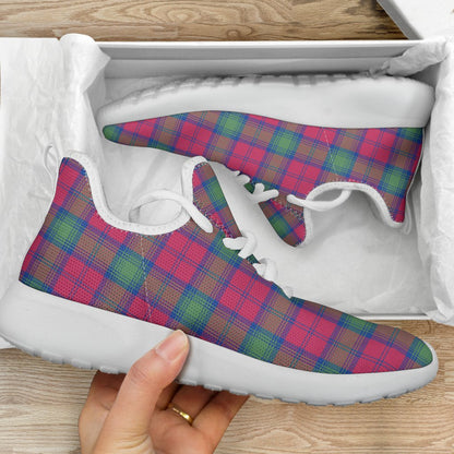 Lindsay Ancient Tartan Plaid Mesh Knit Sneakers