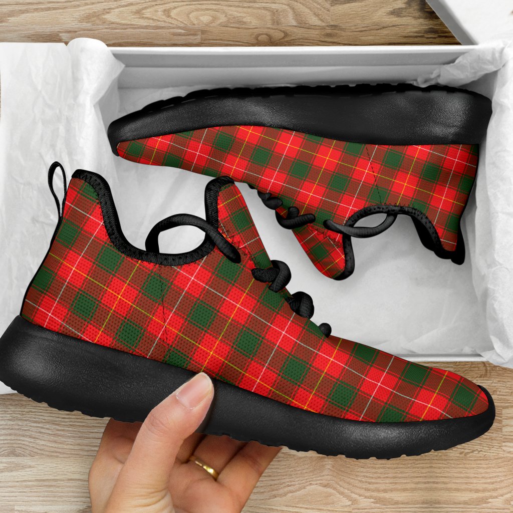 MacFie Tartan Plaid Mesh Knit Sneakers