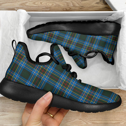 Cockburn Modern Tartan Plaid Mesh Knit Sneakers