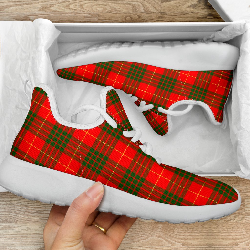 Cameron Modern Tartan Plaid Mesh Knit Sneakers