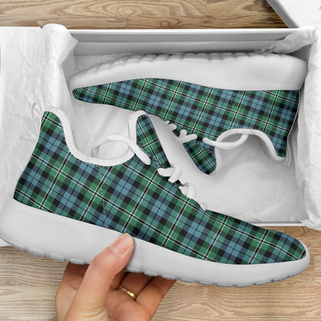 Melville Tartan Plaid Mesh Knit Sneakers