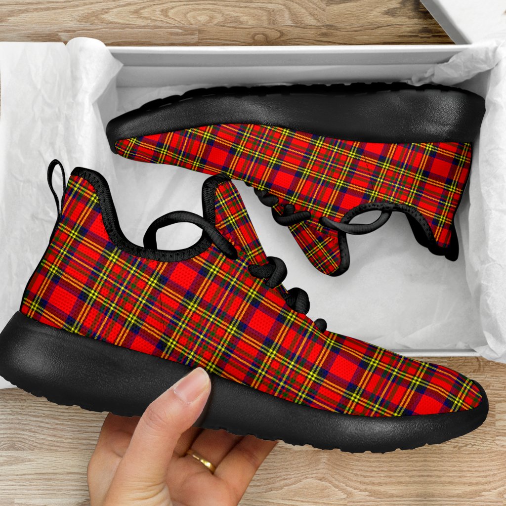 Hepburn Tartan Plaid Mesh Knit Sneakers