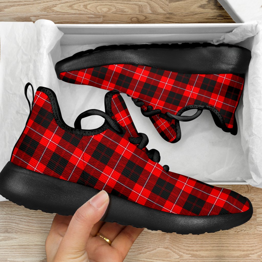 Cunningham Modern Tartan Plaid Mesh Knit Sneakers