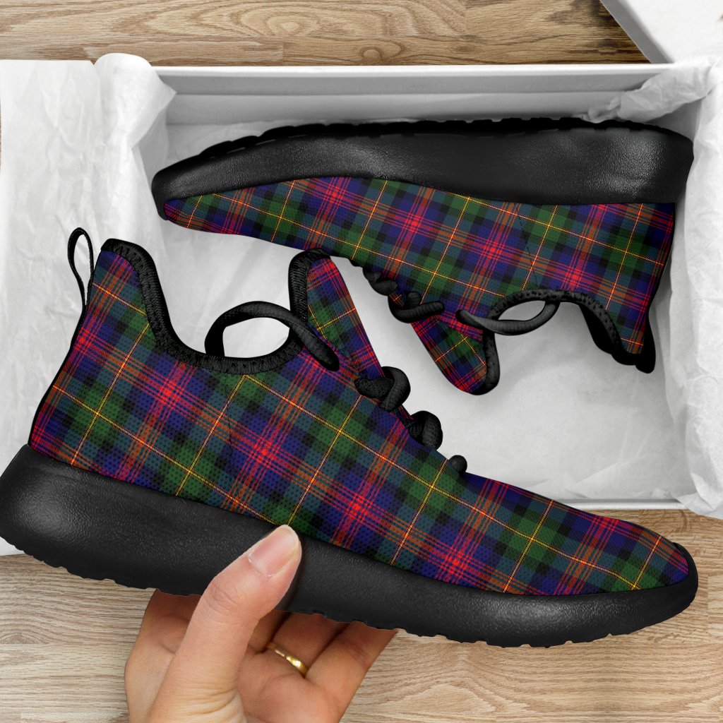 Logan Modern Tartan Plaid Mesh Knit Sneakers