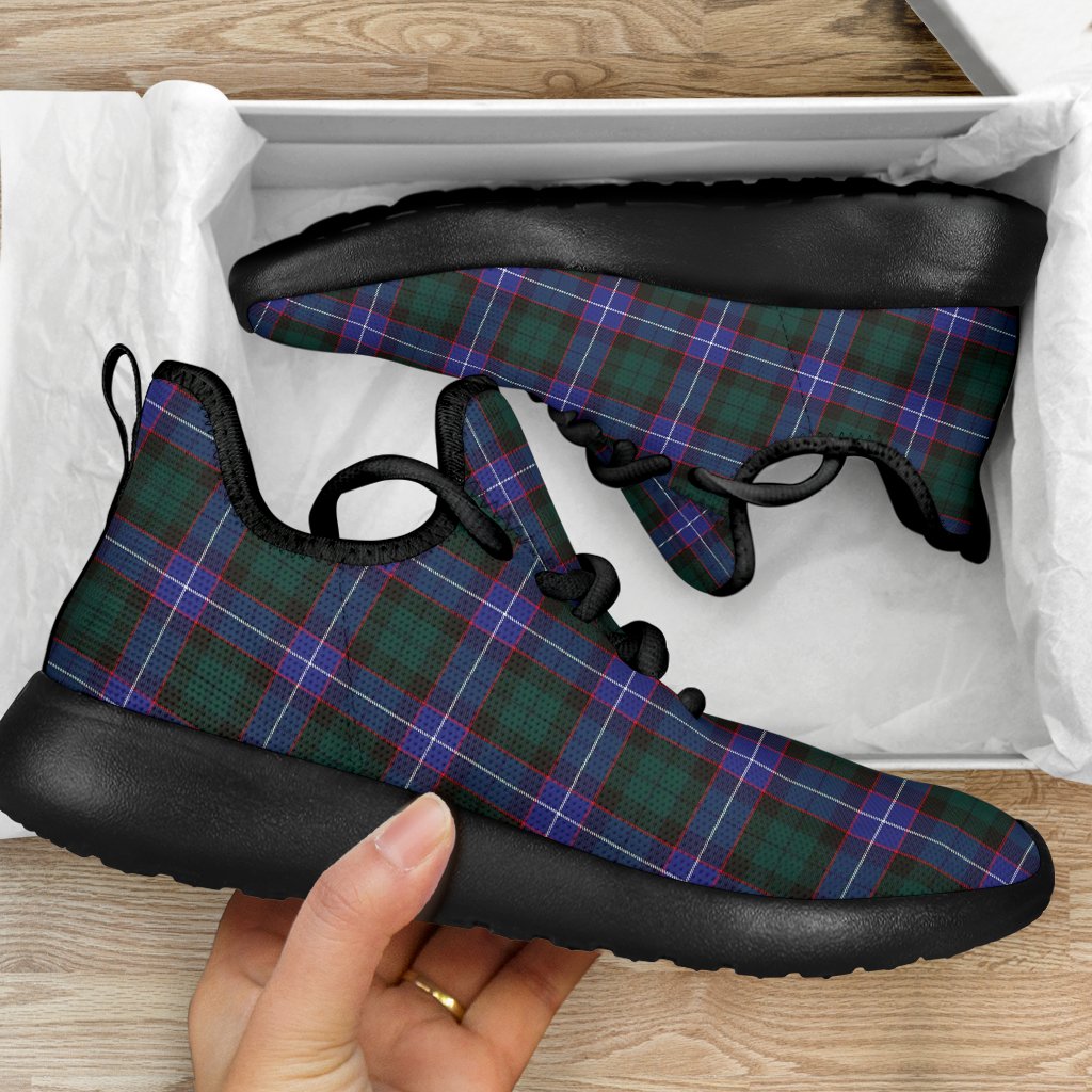 Guthrie Modern Tartan Plaid Mesh Knit Sneakers