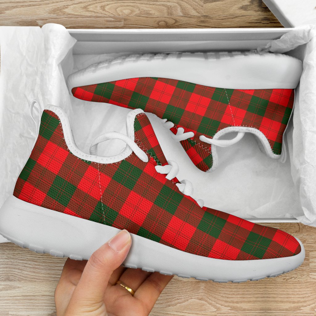 Erskine Modern Tartan Plaid Mesh Knit Sneakers