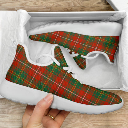 Hay Ancient Tartan Plaid Mesh Knit Sneakers