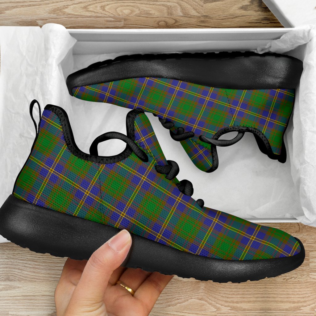 Strange of Balkaskie Tartan Plaid Mesh Knit Sneakers