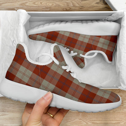 Davidson Dress Dancers Tartan Plaid Mesh Knit Sneakers