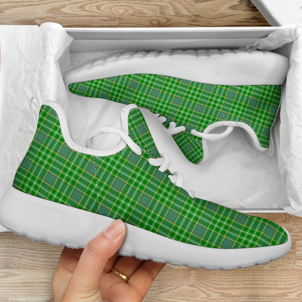 Currie Tartan Plaid Mesh Knit Sneakers