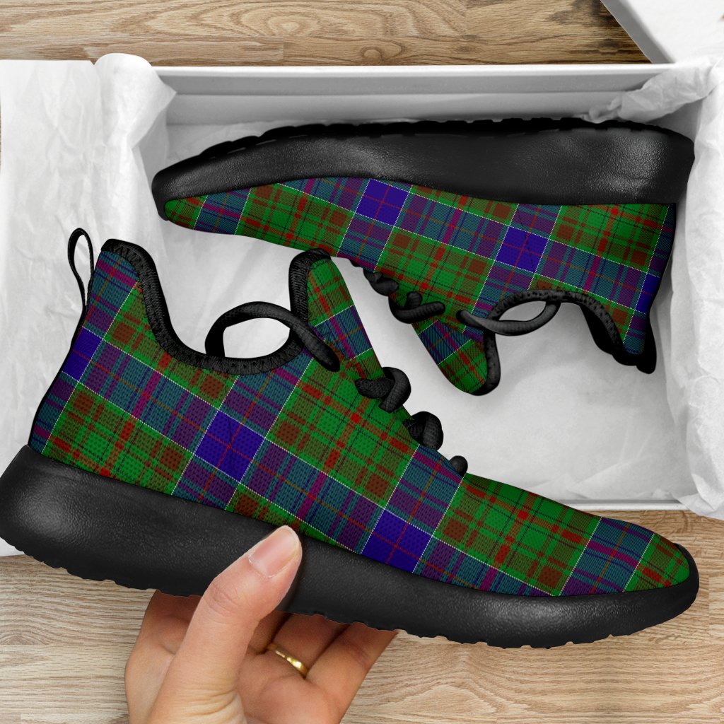 Adam Tartan Plaid Mesh Knit Sneakers