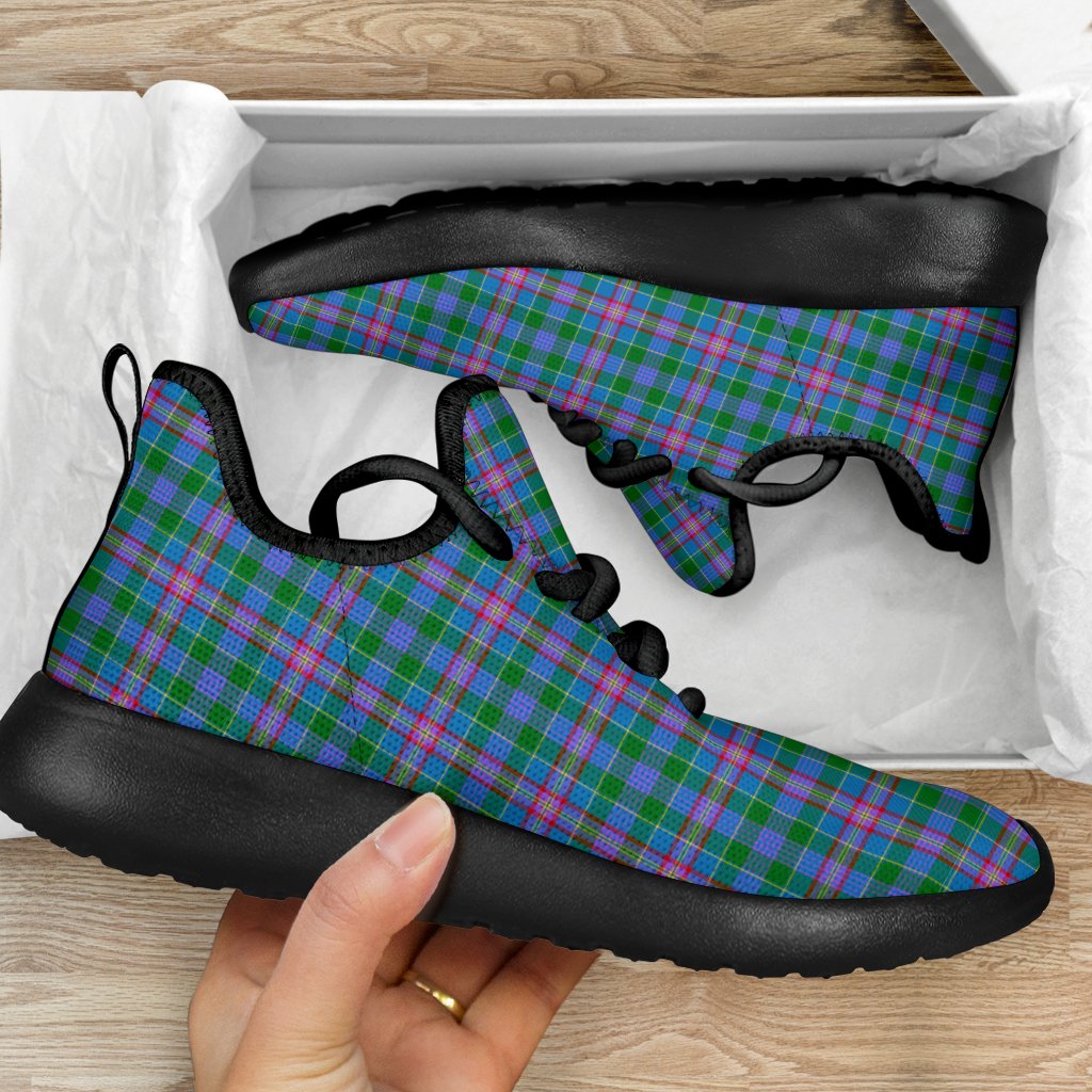 Pitcairn Hunting Tartan Plaid Mesh Knit Sneakers