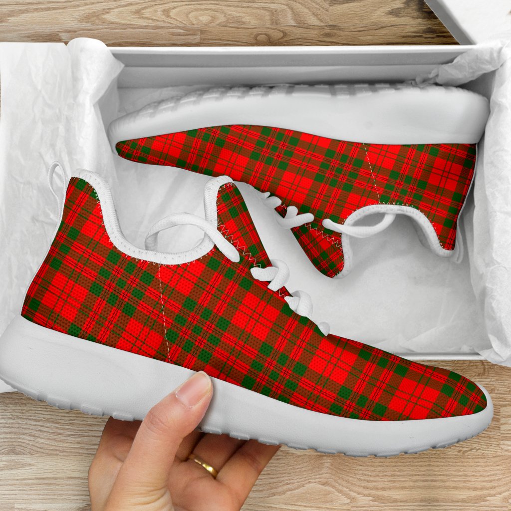 Livingstone Modern Tartan Plaid Mesh Knit Sneakers