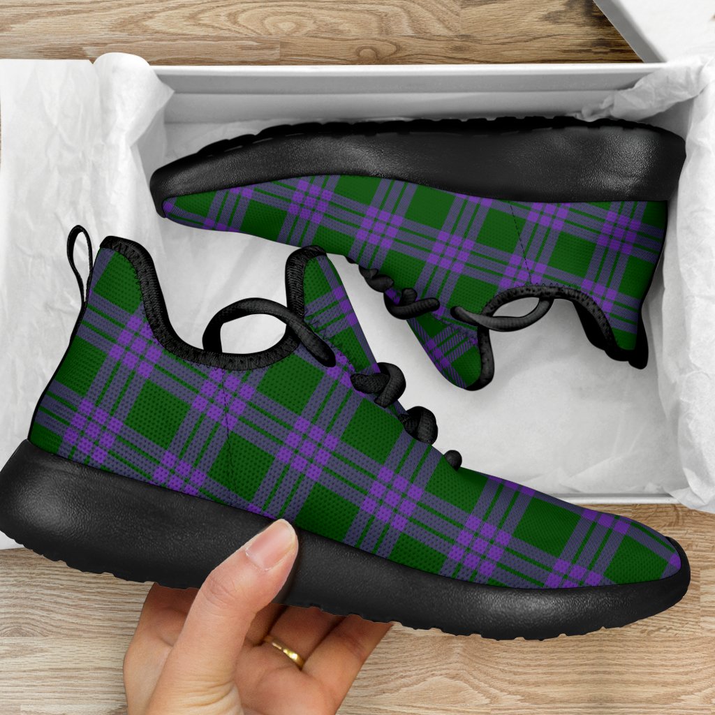 Elphinstone Tartan Plaid Mesh Knit Sneakers