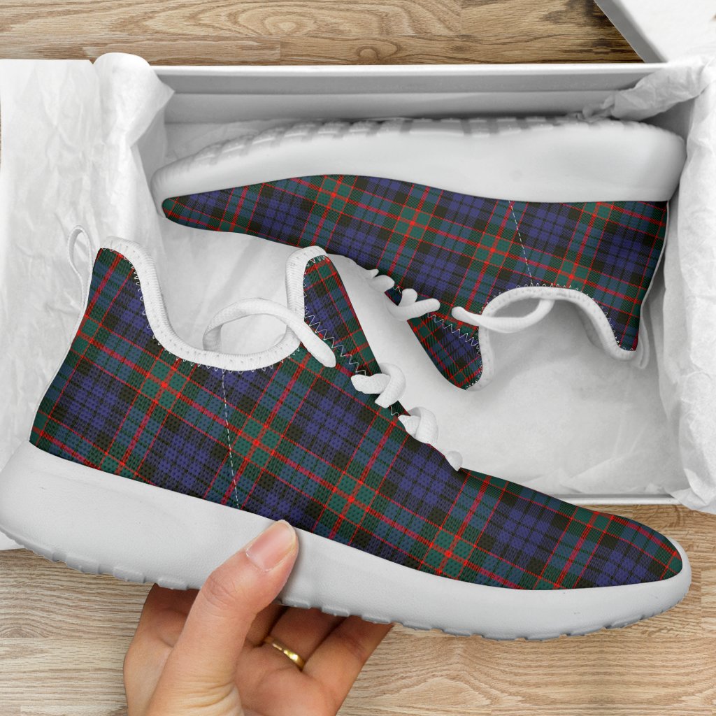 Fletcher of Dunans Tartan Plaid Mesh Knit Sneakers