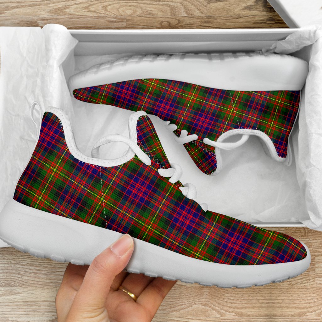 Carnegie Modern Tartan Plaid Mesh Knit Sneakers