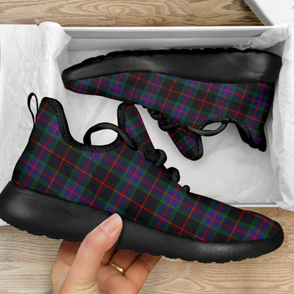 Nairn Tartan Plaid Mesh Knit Sneakers